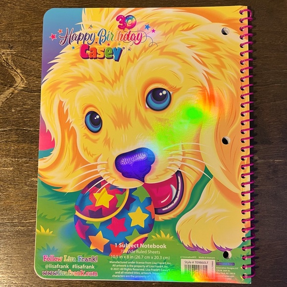 Lisa Frank Notebook - Picture 2 of 2